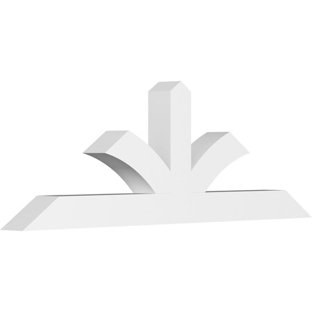 Ekena Millwork Richland Architectural Grade PVC Gable Bracket, 84"W x 28"H x 6"D x 6"F, 8/12 Pitch GBP084X28X0606RIC00